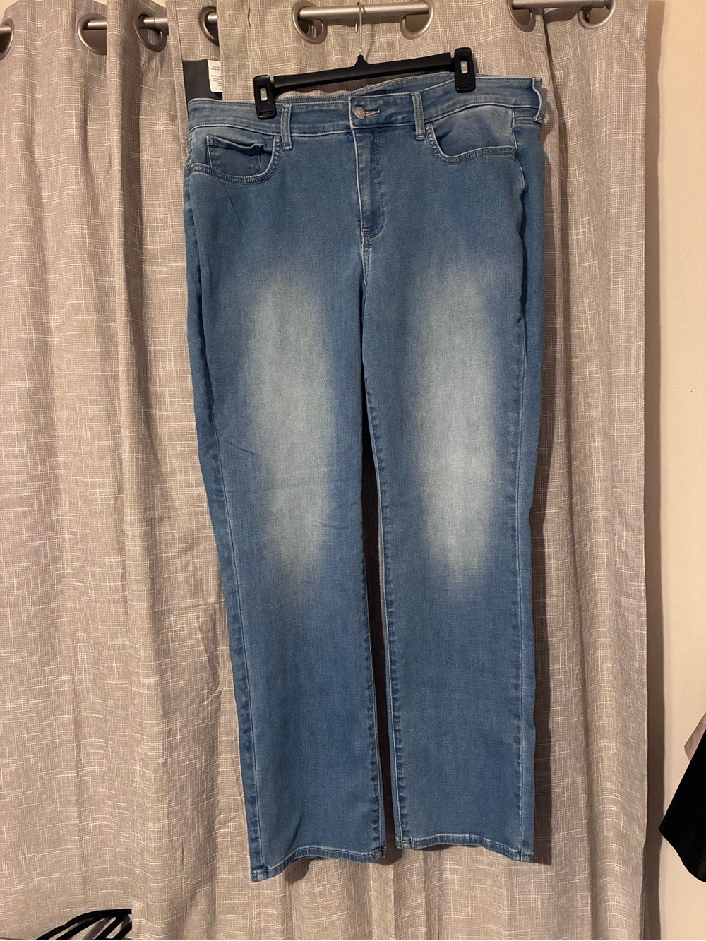 NYDJ Marilyn Straight Leg Plus Size Jeans Clean Brookes Light Wash 18W